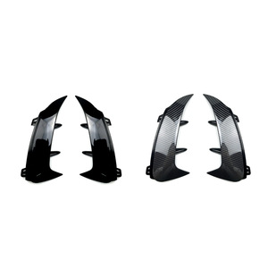 Mercedes-Benz A-Class W177 Rear <b>Bumper</b> Air Intake Blades Piano Black Carbon Fiber Texture ABS Adhesive Fit 2018+ - Product Image 1