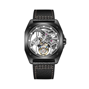 Montre squelette tourbillon de luxe pour homme, verre saphir, acier 316L, aiguilles lumineuses, étanche, mécanique - Product Image 1