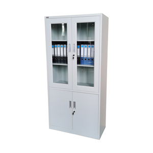 ตู้เก็บเอกสารเหล็ก <span class=keywords><strong>4</strong></span> ประตู จากโรงงานโดยตรง ตู้เหล็กเก็บของ ประตูบนเป็นกระจก ประตูล่างเป็นโลหะ - Product Image 5