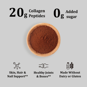 Poudre de collagène peptidique saveur chocolat pour la santé des cheveux, des articulations, de la peau et des ongles, OEM/ODM, la plus vendue - Product Image 3