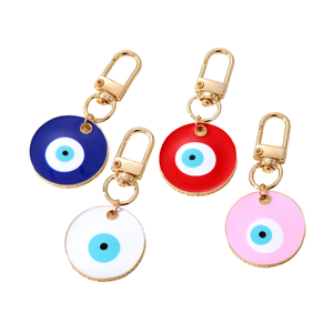 2023 baru grosir modis biru mata jahat tempat koin gantungan kunci gaya Turki Fatima Hasmah tangan kristal besar berlian imitasi gantungan kunci - Product Image 3