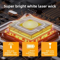 Lampe torche multifonctionnelle à zoom, nouvelle lampe torche tactique laser blanche super lumineuse, étanche, type C, affichage LCD extérieur