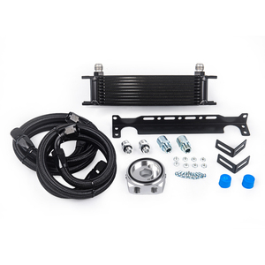 Phổ 10 hàng dầu mát Kit + lọc dầu Sandwich Adapter + nylon thép không gỉ bện AN10 Hose + gắn khung đen - Product Image 2