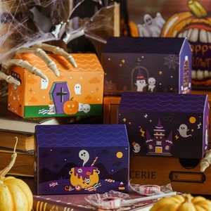 Halloween <b>party</b> decoration supplies fashion pumpkin black cat pattern <b>box</b>, customizable according to needs - Product Image 3