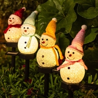 Lumières solaires de Noël à brancher dans le sol pour personnes âgées, décoration extérieure étanche pour maison enneigée, lumières d'ambiance pour cour