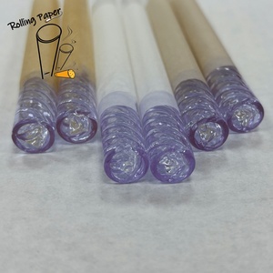 Vente directe d'usine, tubes à cigarettes en papier non blanchi, personnalisés, avec embout en verre à vis violet, rouleaux de papier à cigarettes en papier de riz blanchi - Product Image 6