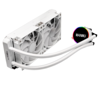 Enfriador de Cpu líquido Aio Manmu de 240mm, radiador de CPU líquido integrado, controlador PWM, Enfriador de agua con tubo de neón para PC