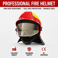 Casque de pompier professionnel résistant à la chaleur, casque de sécurité pour pompiers avec visière, lunettes de protection et protection du cou, fabrication OEM