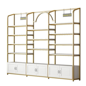 Nouvelle étagère de présentation multi-niveaux pour salon de coiffure, panneau en bois, armoire de rangement pour salon de beauté, étagère de présentation de cosmétiques, étagère de présentation - Product Image 6