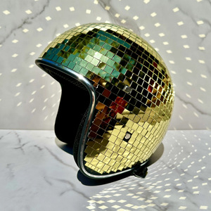 Casco de bola de discoteca con visera retráctil-Casco de discoteca Espejo brillante Sombrero de bola de discoteca para <span class=keywords><strong>DJ</strong></span> Club Bar Fiesta Regalos novedosos - Product Image 6