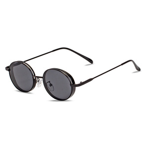 Lunettes de soleil élégantes à petite monture pour femmes, noires, rondes, protection UV400, verres PC, protection solaire, pour sorties, cyclisme, conduite - Product Image 4