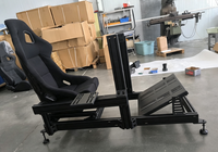 Siège de simulation de course en profilé aluminium 4080, ensemble complet, fauteuil baquet en cuir, support modifié, assemblage facile, cockpit de simulateur