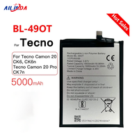 Batterie pour téléphone portable Tecno BL-49OT 5000mAh pour Camon 20, 20 Pro 4G, 20 Pro 5G, Spark 20 Pro+, Spark 20 Pro Plus