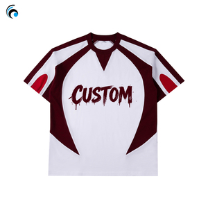 Felpa Personalizzata da <span class=keywords><strong>Uomo</strong></span> 100% Cotone a Maniche Corte con Stampa in Rilievo, Spalle Cadenti, Collo Tondo, Oversize - Product Image 1