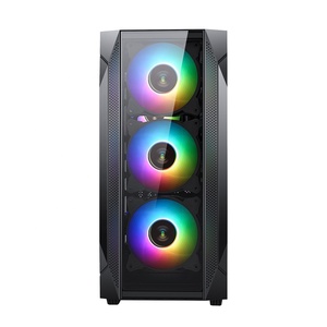 Phổ biến nhất Giá cả phải chăng giá OEM cao luồng không khí thiết kế máy tính để bàn màu đen PC trường hợp casetempered Glass argb Máy tính chơi Game trường hợp - Product Image 4