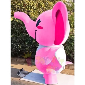 Costume de mascotte éléphant <span class=keywords><strong>rose</strong></span> super mignon Costume gonflable dessin animé Cosplay déguisement publicité accessoires de vacances de carnaval - Product Image 4