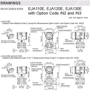 Transmetteur de niveau ultrasonique YOKOGAWA EJA210E pour la mesure de niveau d'eau différentiel, radar de niveau, en vente - Product Image 6