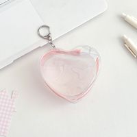 Sac à langer coloré en forme de cœur, mini sac à fermeture éclair, sac de poussette, pochette PVC Kiss, sac de rangement pour la décoration extérieure de bébé