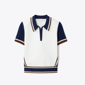 Camisetas Polo de Tenis de Algodón con Manga Corta y Parches con Logotipo Personalizado del Fabricante para Mujer, Ropa Deportiva - Product Image 4