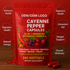 Ớt Cayenne Softgels nghệ Hạt tiêu đen chiết xuất hạt nho sức khỏe tiêu hóa hỗ trợ miễn dịch người lớn thảo dược bổ sung - Product Image 6