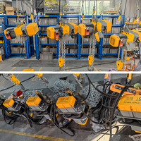 Palans à chaîne électriques de type européen de 1 tonne, 3 tonnes et 5 tonnes pour levage sur grue à flèche