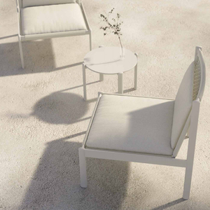 โต๊ะข้างทรงกลมอลูมิเนียมดีไซน์ทันสมัยขายดี พร้อมเก้าอี้สำหรับริมทะเล - Product Image 2