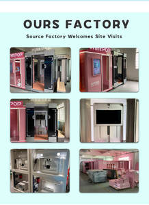 Station de selfie portable personnalisable de style coréen rouge pour centre commercial, kiosque photo, machine photo - Product Image 5