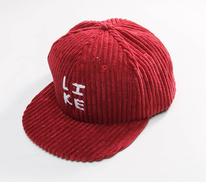 Bán Buôn Tùy Chỉnh Thêu Logo <span class=keywords><strong>Flat</strong></span> Brim Đen Đỏ Nhung Kẻ Mũ Snapback Cap - Product Image 2