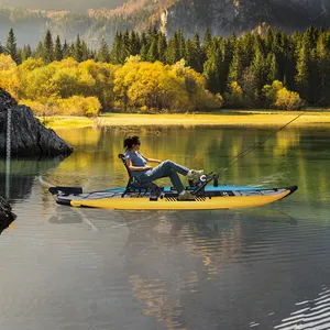 Terbaik memancing Populer dua nada pedal tiup memancing kano/kayak dengan dayung dan pedal