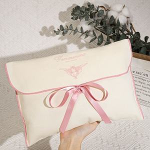 Bolsa de sobres Twll de algodón Natural de 30x25Cm para embalaje de ropa, logotipo impreso personalizado, almohada, vestido, almacenamiento de cabello, bolsa de polvo de algodón - Product Image 5