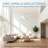 Ventilador de Techo Orbit de 16 Pulgadas, de Alta Eficiencia Energética, Silencioso, con Movimiento Oscilante, Precio Económico, Venta Directa de Fábrica