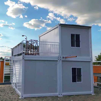 Maison conteneur préfabriquée mobile détachable de 20 pieds en panneaux sandwich d'acier respirants, moderne, 1 chambre, villa, atelier, hôtel