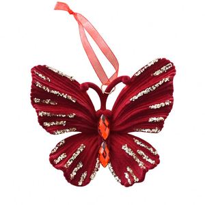 Nouveau pendentif en forme de cerf floqué rouge, élégante décoration de Noël à suspendre aux fenêtres - Product Image 5