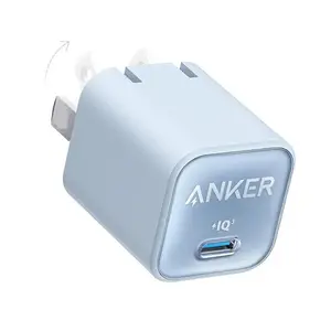 Anker USB C GaN充电器适配器30W 511 Anker Nano 3 PIQ 3.0折叠式PPS快速充电器，适用于iPhone 14/14pro