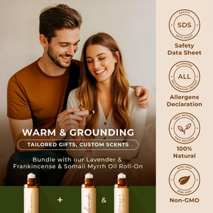 Label pribadi beraroma & Myrrh minyak esensial Roll-On dalam, aroma telinga menenangkan nyeri tubuh untuk kenyamanan Total - Product Image 4