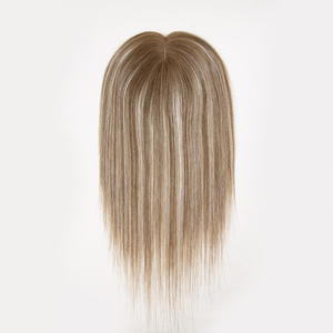 Topper de Cabello Europeo de Seda para Mujeres Blancas, Postizo de Cabello Humano Ondulado Remy para Mujeres, Toppers de Mono Lace - Product Image 2