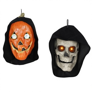 Lampada Decorativa a Forma di Teschio, Zucca e Fantasma in Lattice per Halloween, con Controllo Vocale e Illuminazione Automatica - Product Image 1