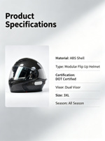 Casque de moto modulaire rabattable YQH Surron Ultra Bee à double visière certifié DOT