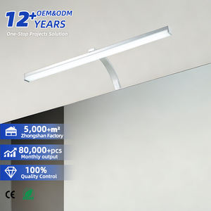 European Hotel Room Picture Wall LED <b>Mirror</b> Lamp Bulb Modern Iron Frame Warm White Light for Bathroom Use Solid Construction PC - Product Image 1