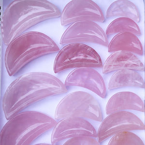 Atacado <span class=keywords><strong>gemstone</strong></span> natural esculpida lua estrelas coração rosa taças de cristal de quartzo - Product Image 3