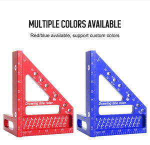Haute qualité carré épaissi impérial alliage Triangle <span class=keywords><strong>charpentier</strong></span> mesure rapporteur métal métrique aluminium Multi Angle règle - Product Image 4