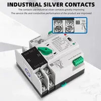 Inverseur solaire photovoltaïque mini ATS sur rail DIN, double alimentation, commutateurs de transfert automatique, alimentation ininterrompue 2P 63A 100A 125A