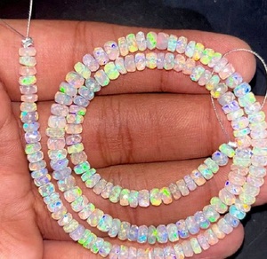 Collar Unisex de Ópalo Etíope Natural con Cuentas Facetadas en Forma de Bola de 12 Pulgadas para Aniversario de Bodas - Product Image 1