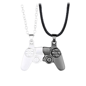 HOVANCI Nouveau cadeau de la Saint-Valentin <span class=keywords><strong>Collier</strong></span> d'amitié magnétique pour <span class=keywords><strong>manette</strong></span> de jeu vidéo BFF plaqué or alliage pour 2 couples - Product Image 1