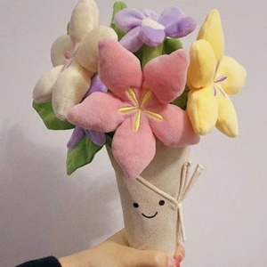 Bouquet de peluches en gelée originales, poupée-fleur mignonne, cadeau d'Halloween pour enfants, jouet en peluche doux en forme de plante - Product Image 2