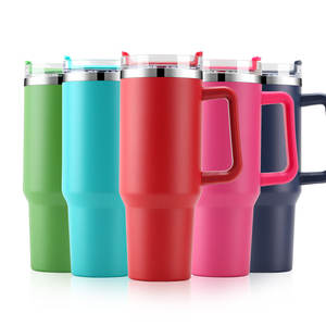 Gobelet thermique à double paroi personnalisé OEM/ODM H2.0, tasse à café de voyage, 40 oz en acier inoxydable, gobelet de 40 oz avec poignée - Product Image 1