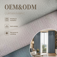 Tissu de rideau gaufré ColorTex en gros OEM&ODM, couleur unie, premium, économique, texturé, 100% polyester, occultant pour hôtel