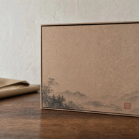 Boîte cadeau rigide en papier kraft haut de gamme, écologique, personnalisable avec logo, forme ovale, impression offset quadricolore