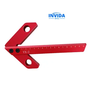 IVD-1062 Center Finder 200mm Woodworking Square Center Scribe 45 90 Degree Right Angle Line Gauge Carpenter Ruler Woodwork Tool