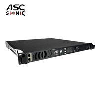 Amplificateur numérique ASCSONIC AUDIO FN18K4 4 canaux 1U Classe D 1800 Watts 4 Ohms Métal 2048-Tap FIR DANTE DSP avec télécommande XLR Surround